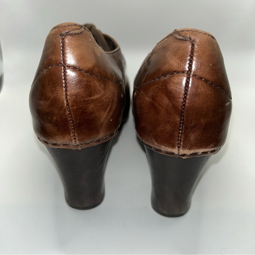 Dansko brown leather Mary Jane lace up heels size 40 - Picture 5 of 6